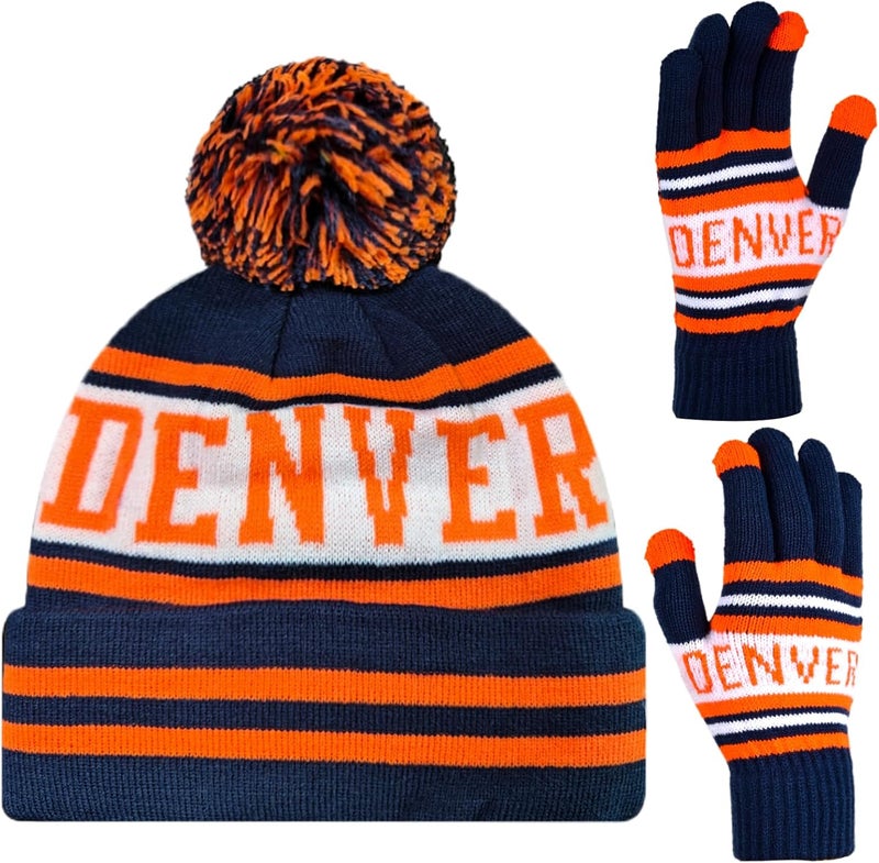 mtstaowe Vintage Classic Skull Cap Beanie Hat Cuffed Winter Hat Knit Comes with Warm Gloves Gifts for Men Women Fans - Image 1
